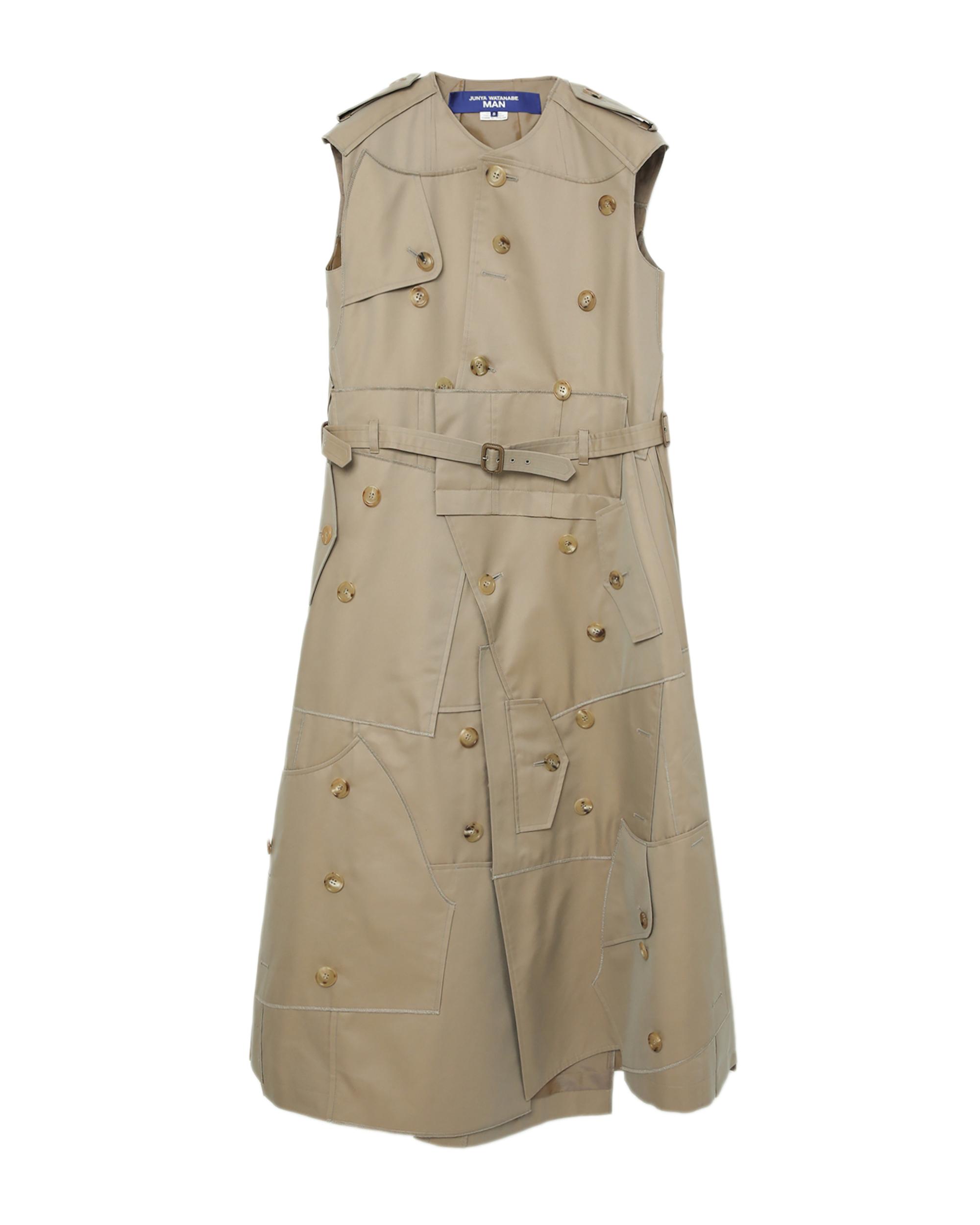 Patchwork trench vest by JUNYA WATANABE