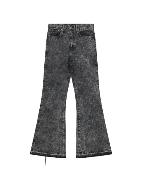 acid-wash frayed-hem jeans by JUNYA WATANABE