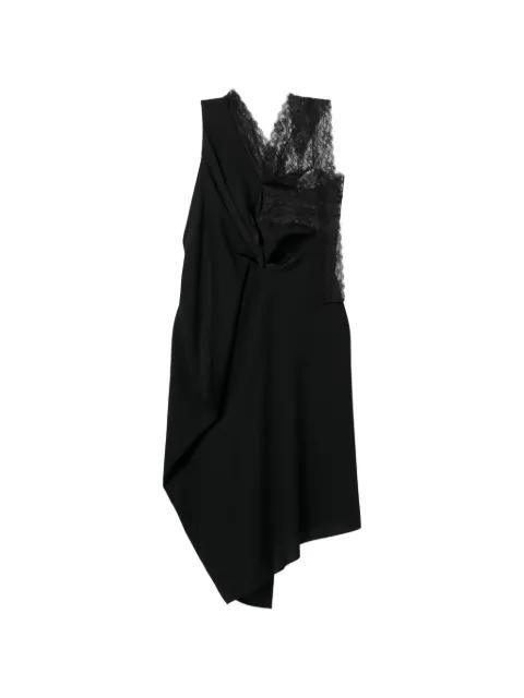 asymmetric draped gathered midi dress by JUNYA WATANABE