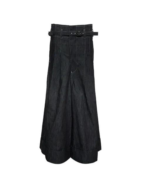 belted turn-up cuff jeans by JUNYA WATANABE