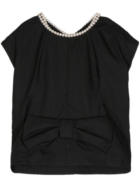 bow-detail sleeveless top by JUNYA WATANABE