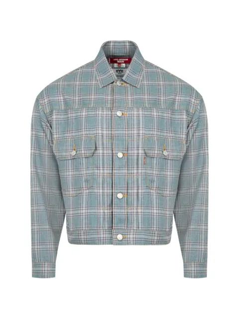 check-patterned shirt jacket by JUNYA WATANABE