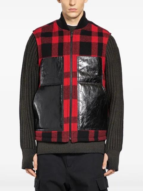 checked panelled vest by JUNYA WATANABE