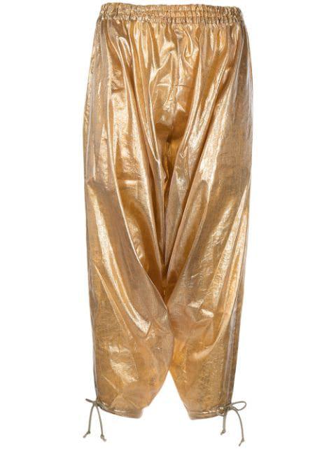 cropped drop-crotch trousers by JUNYA WATANABE