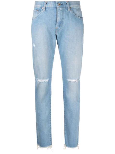 distressed skinny-cut jeans by JUNYA WATANABE