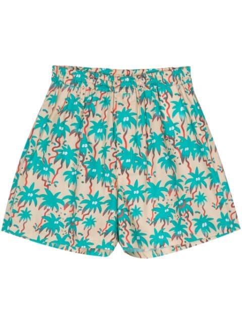 graphic-print cotton shorts by JUNYA WATANABE