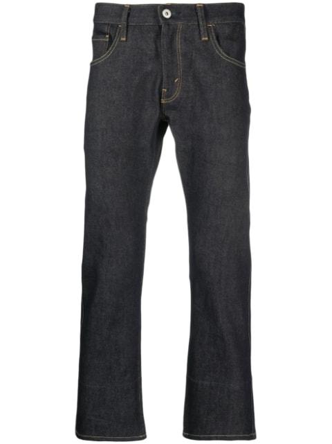 graphic-print cropped jeans by JUNYA WATANABE