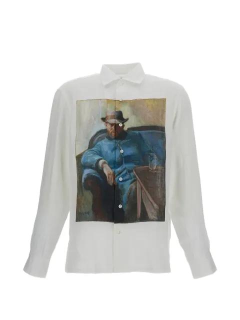 graphic-print linen shirt by JUNYA WATANABE