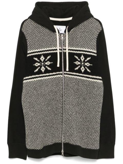 intarsia-knit hoodie by JUNYA WATANABE