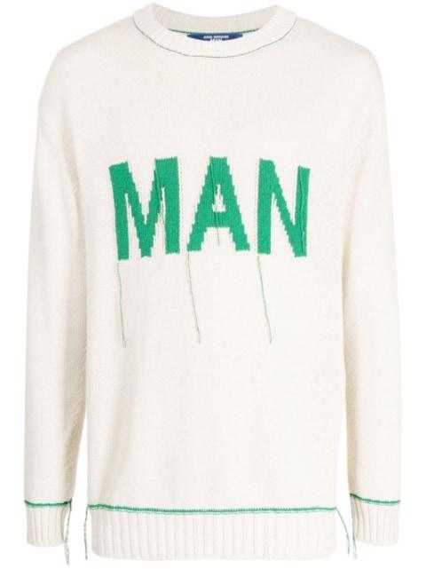 jacquard-logo knitted sweatshirt by JUNYA WATANABE