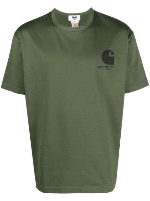 logo-print cotton T-shirt by JUNYA WATANABE