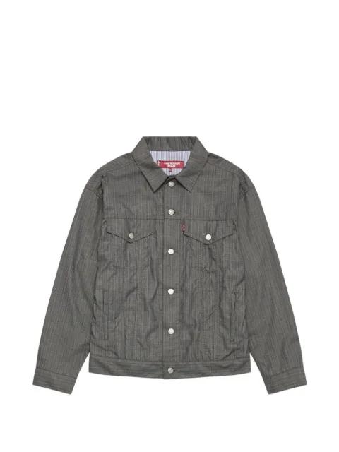 pinstripe-pattern denim jacket by JUNYA WATANABE