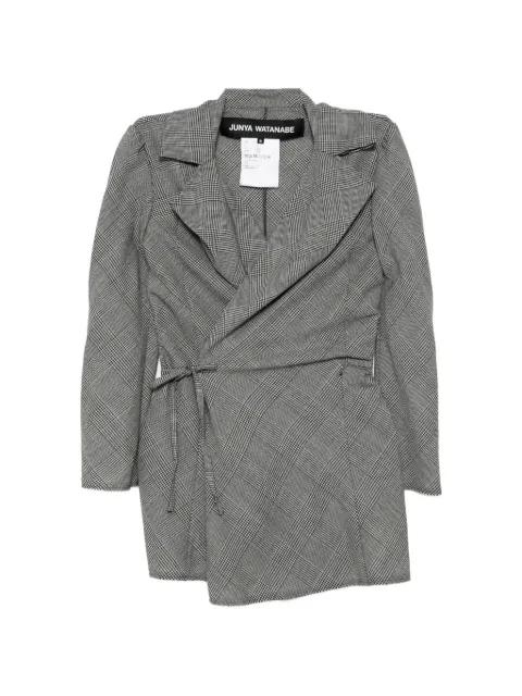 plaid-check tie-fastening jacket by JUNYA WATANABE