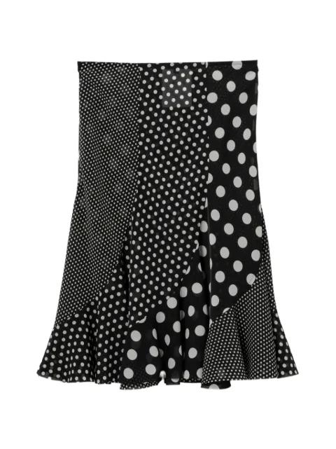 polka-dot pleated midi skirt by JUNYA WATANABE