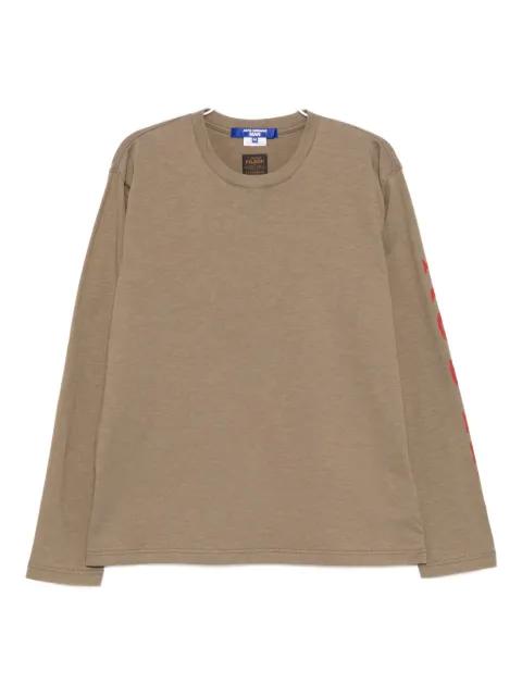printed-sleeve T-shirt by JUNYA WATANABE
