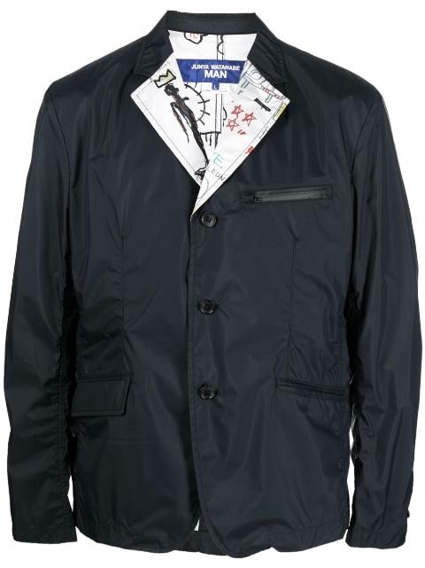 single-breasted sketch-print blazer by JUNYA WATANABE