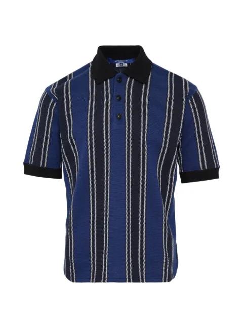 striped knit polo shirt by JUNYA WATANABE