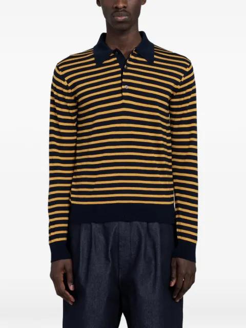 striped long-sleeved polo shirt by JUNYA WATANABE