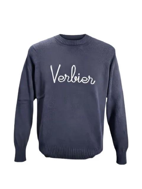 slogan-embroidered sweater by JURTA