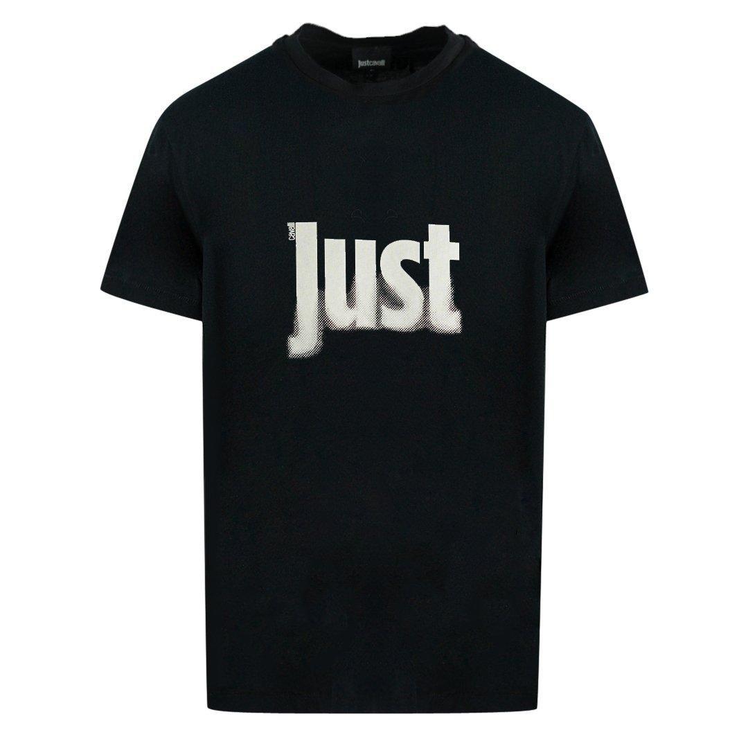 Fading Logo Black T-Shirt by JUST CAVALLI