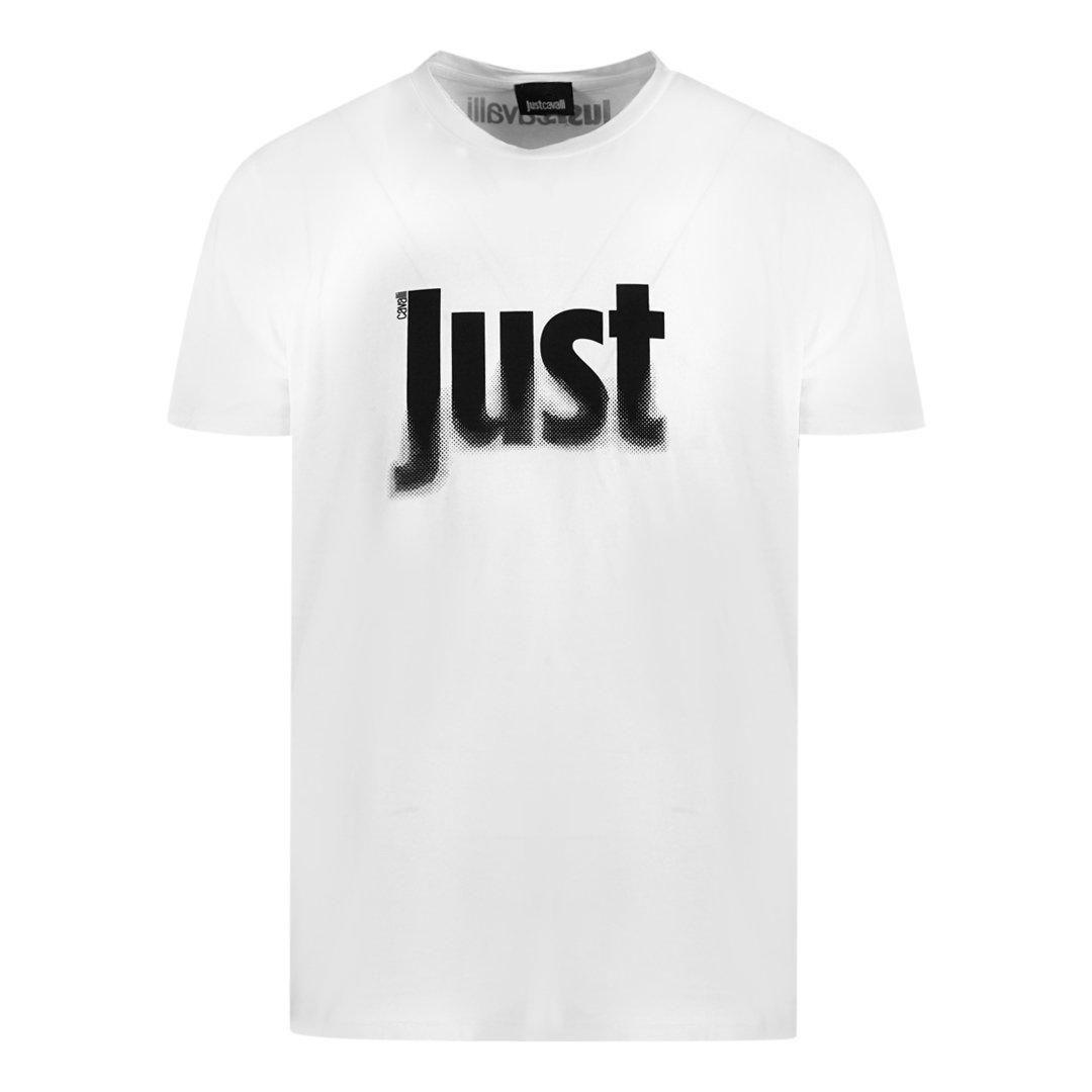 Fading Logo White T-Shirt by JUST CAVALLI