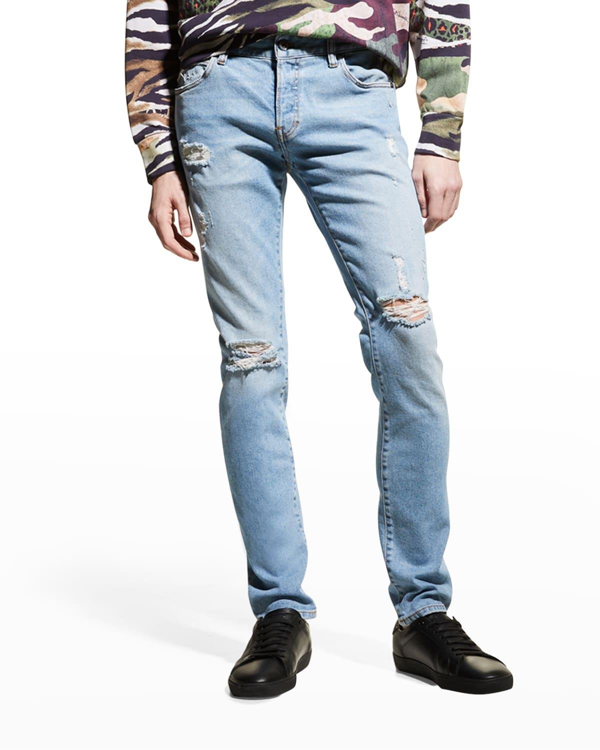 Men's Slim-Fit Destroyed Jeans by JUST CAVALLI