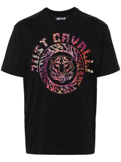 Tiger Head-print T-shirt by JUST CAVALLI