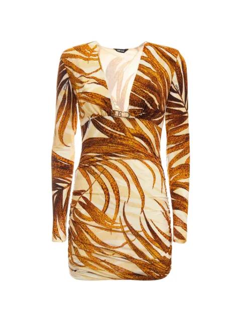 V-neck floral mini dress by JUST CAVALLI