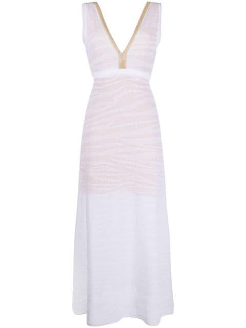 V-neck printed midi dress by JUST CAVALLI
