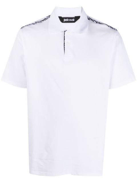 animal-print piqué polo shirt by JUST CAVALLI