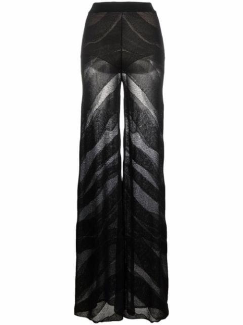 chevron-pattern palazzo pants by JUST CAVALLI