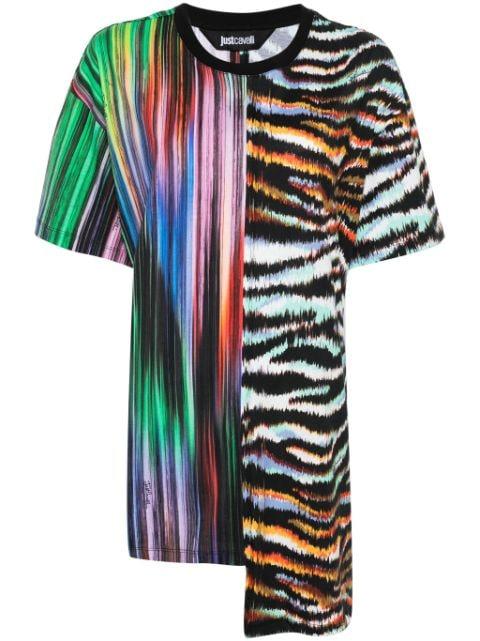 contrasting-striped T-shirt by JUST CAVALLI