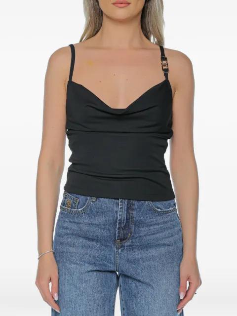 cowl-neck logo-plaque top by JUST CAVALLI