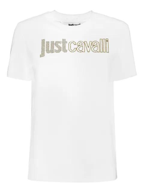 embellished-logo T-shirt by JUST CAVALLI