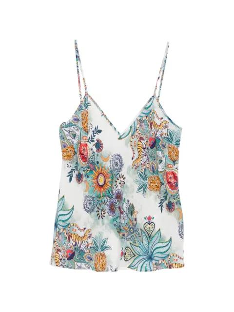 floral V-neck blouse by JUST CAVALLI