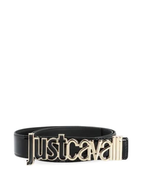 leather logo-buckle belt by JUST CAVALLI