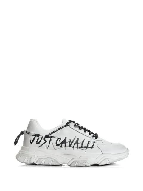 lettering-detail sneakers by JUST CAVALLI