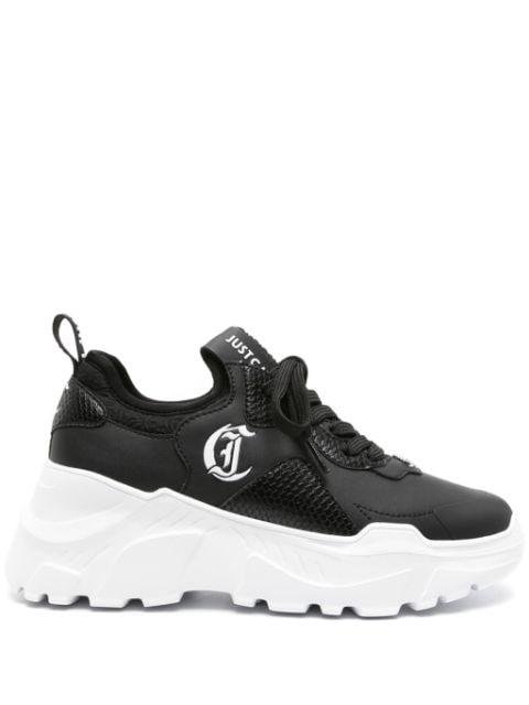 logo-appliqué chunky sneakers by JUST CAVALLI