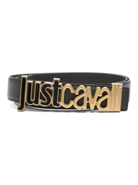 logo-buckle leather belt by JUST CAVALLI