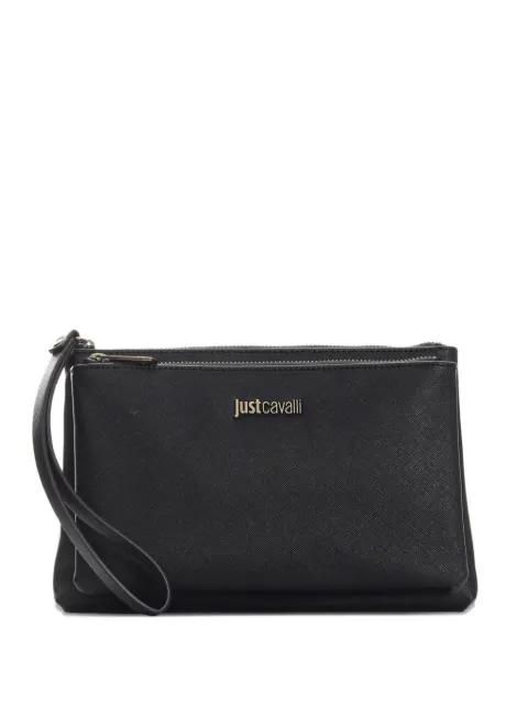 logo-detail clutch bag by JUST CAVALLI