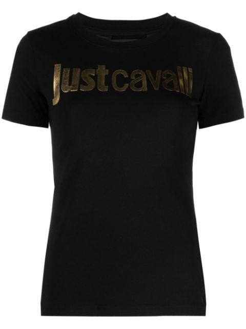 logo-embossed round-neck T-shirt by JUST CAVALLI