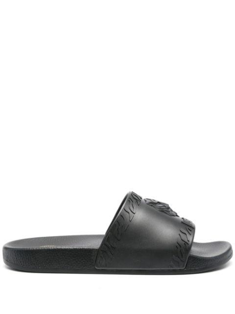 logo-embossed slides by JUST CAVALLI