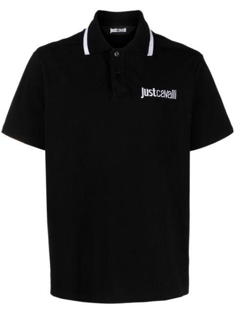 logo-embroidered piqué polo shirt by JUST CAVALLI