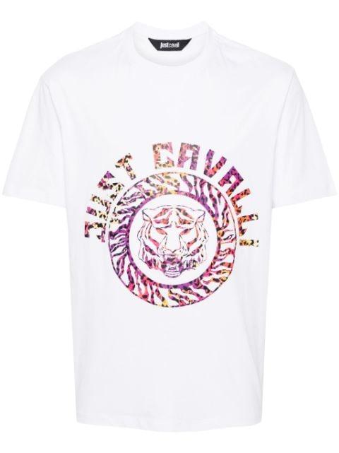 logo-print cotton T-shirt by JUST CAVALLI
