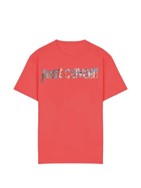 logo-print cotton T-shirt by JUST CAVALLI