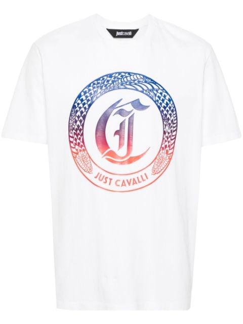 logo-print cotton T-shirt by JUST CAVALLI