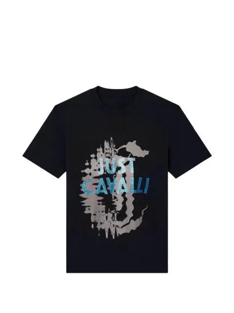 logo-print cotton T-shirt by JUST CAVALLI
