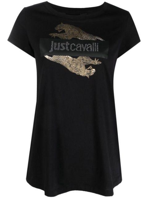 logo-print cotton T-shirt by JUST CAVALLI