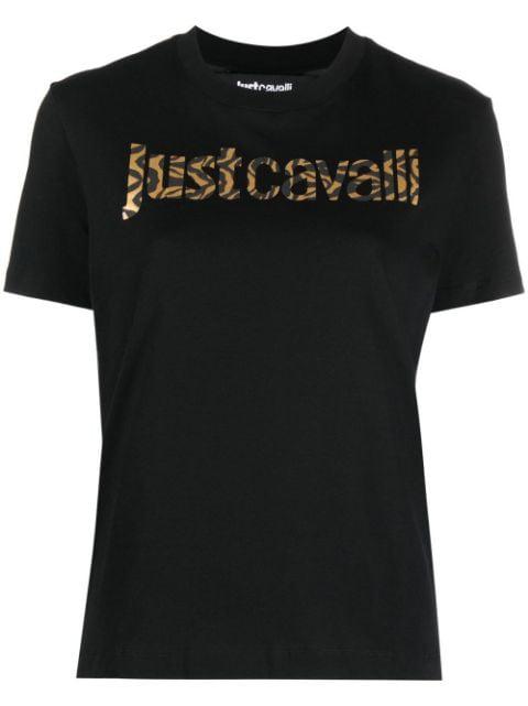 logo-print cotton T-shirt by JUST CAVALLI