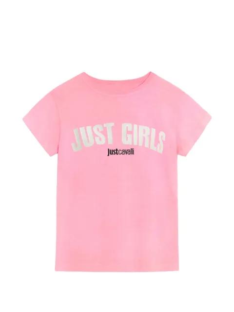 logo-print cotton T-shirt by JUST CAVALLI